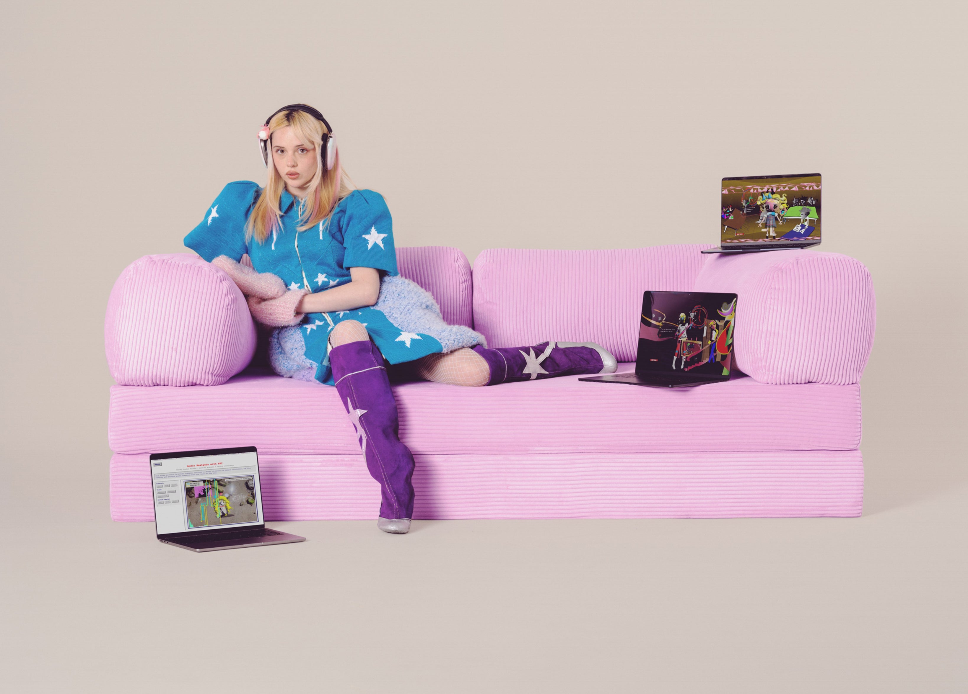 “As a child my mum used to tell me off for the million things tied and incorporated into my outfits.“