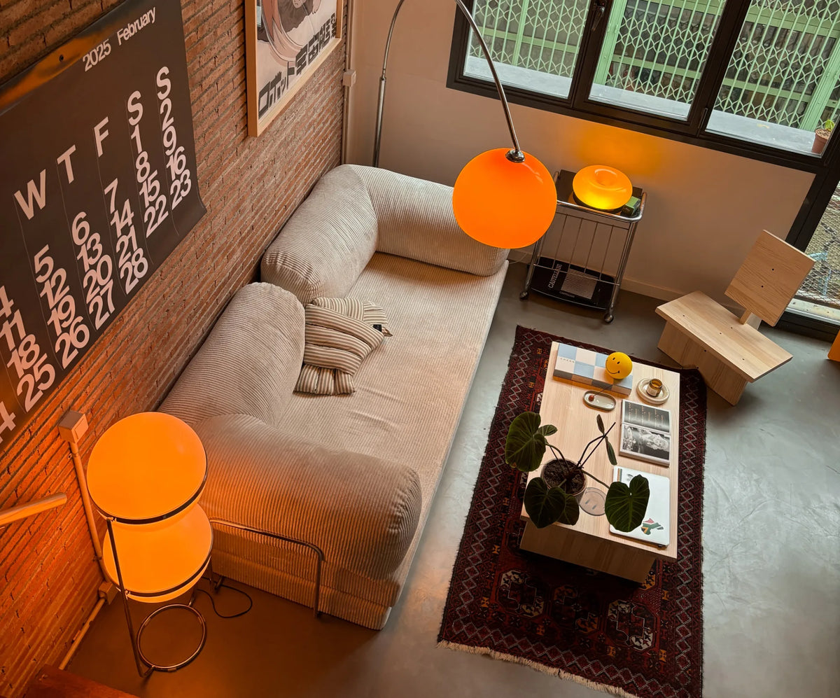 Teddy sofa in calm orange light