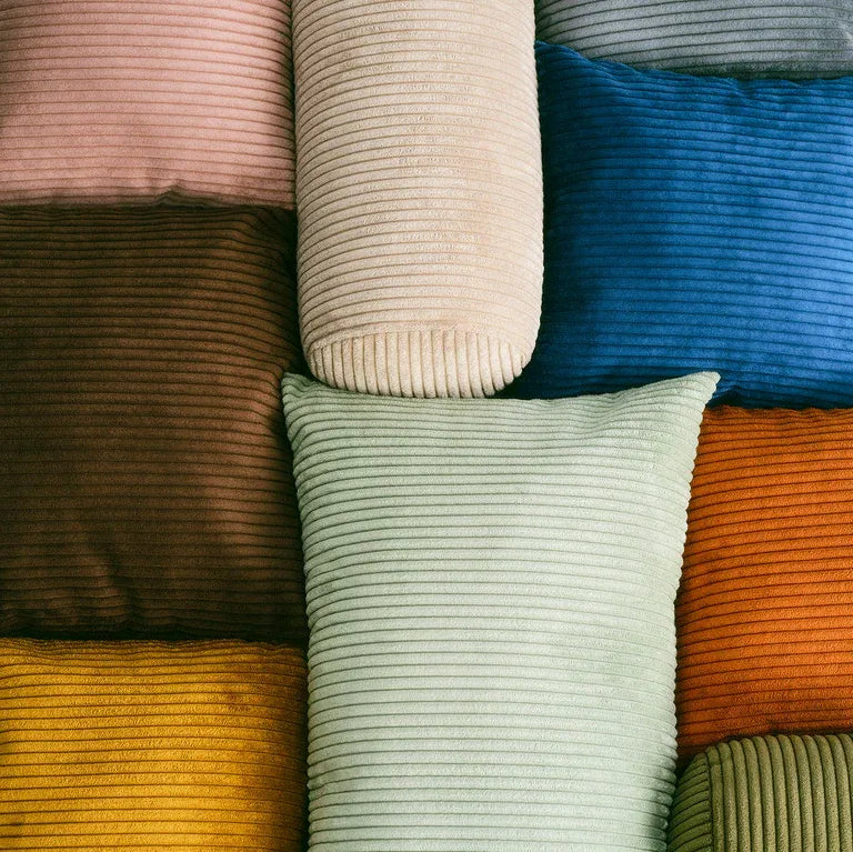 teddy sofa cushion in multiple colors arranged in a grid