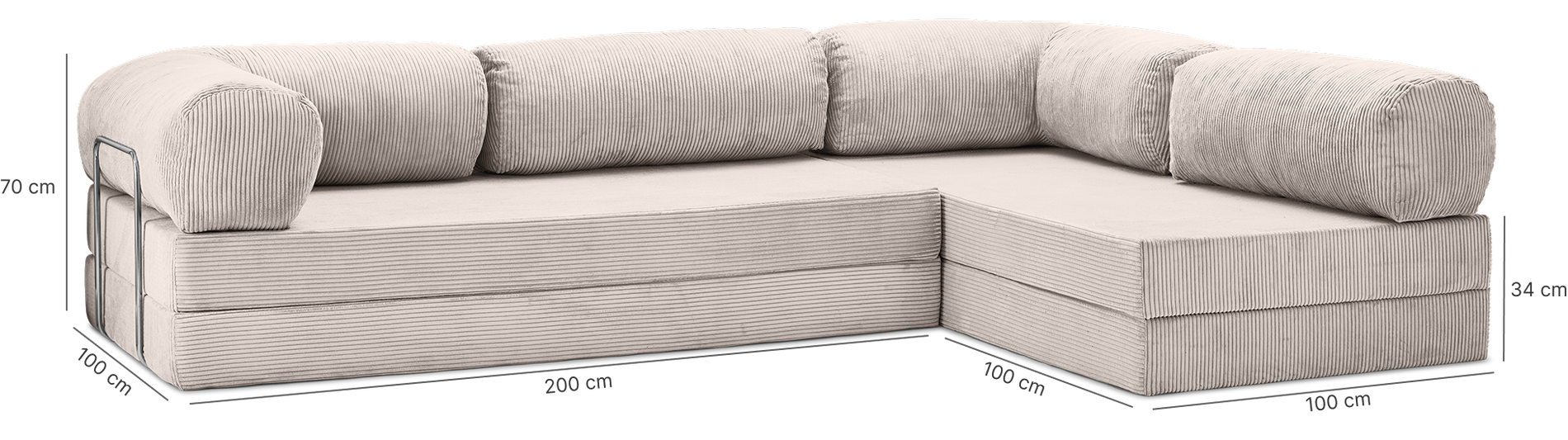 Illustratie van productafmetingen